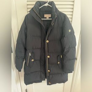 Micheal Kors black puffy down coat.
